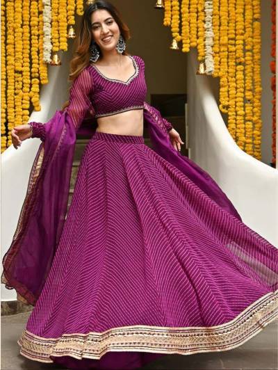 ZEEL VOLUME-22 DESIGNER GEORGETTE LEHENGA CHOLI WHOLESALER IN INDIA